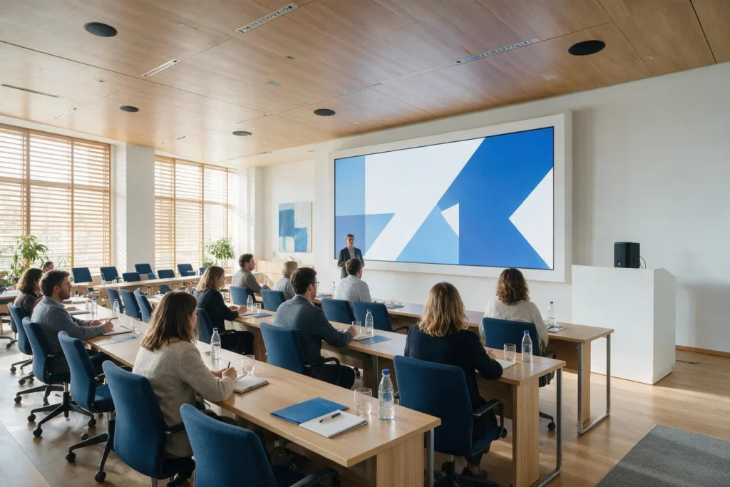 Sala paralela durante una jornada profesional